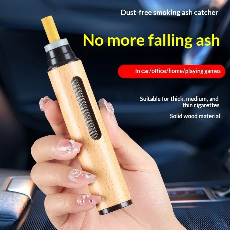 Portable Eco‑Friendly Cigarette Ash Holder Universal for Slim Medium Regular Cigarettes Anti‑Fly‑Ash Lazy Smoking Tool for Car