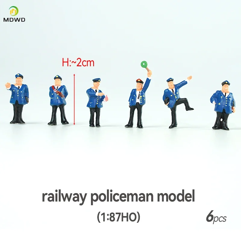 1/87 Ho Scale Model Figure Set Railway Officials Landscape Model Train Railway Layout Scenery Diy Miniature Dioramas Display