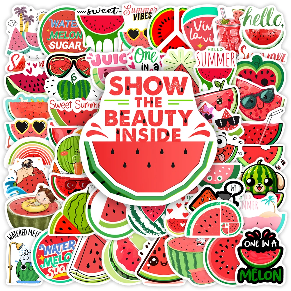 

Cute Cartoon Summer Watermelon Sticker DIY Kid Gift Toy Decorative Decal Scrapbook Junk Journal Laptop Luggage Bottle Waterproof
