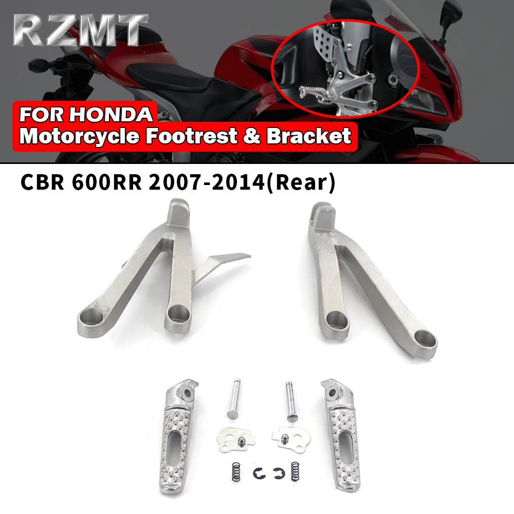 

Motorcycle Footrest & Bracket For Honda CBR 600RR 2007-2014 Folding Parts Rear Foot Rests Pedal Bracket Assembly Kit