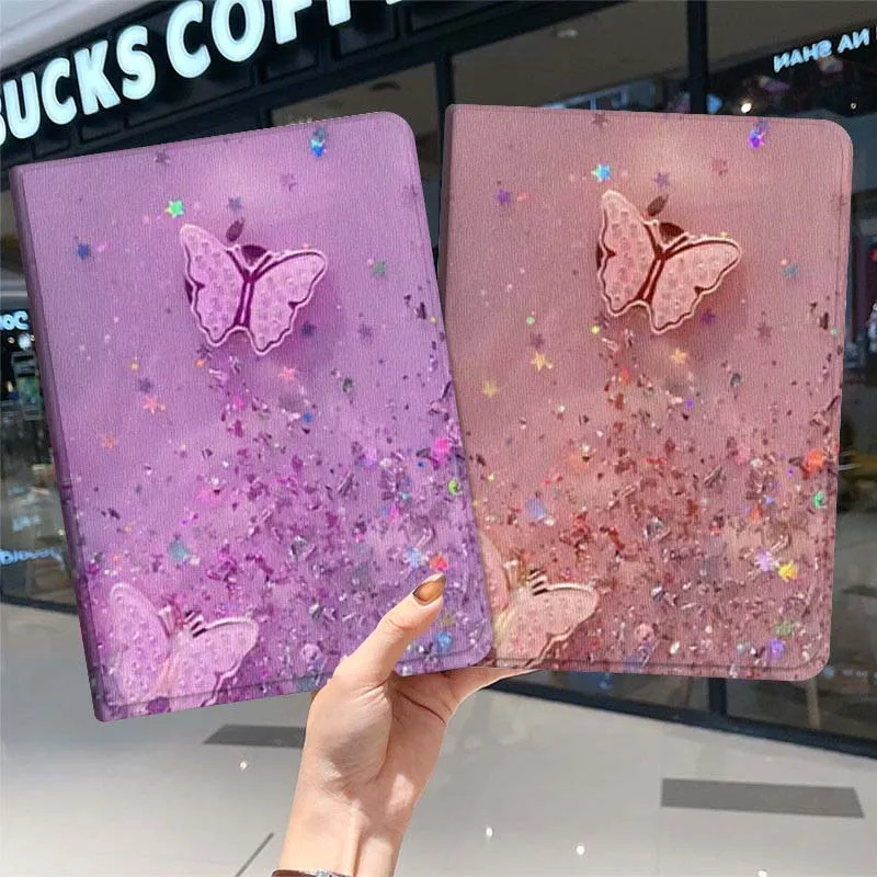 

Luxury Sparkling Butterfly For Samsung Galaxy Tab A7 A A8 A9 A11 S6 S11 10.1 10.4 10.5 Inch Lite PLus Soft Tablet Case Gift