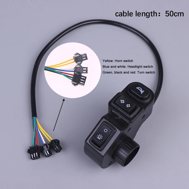 DC12V 3 In1 Motorcycle Switch Quad Headlights Turn Signal Horn ON/OFF Button For Bike Scooter Electric Vehicle Moto Handlebar