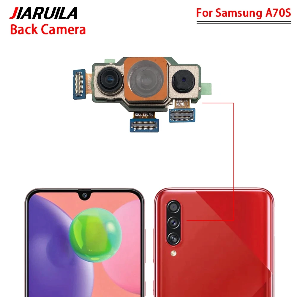 Rear Big Main Back Macro UltraWide Camera + Front Facing Camera For Samsung A01 A10S A11 A20S A50S A51 A70S A71 A20 Repair Parts