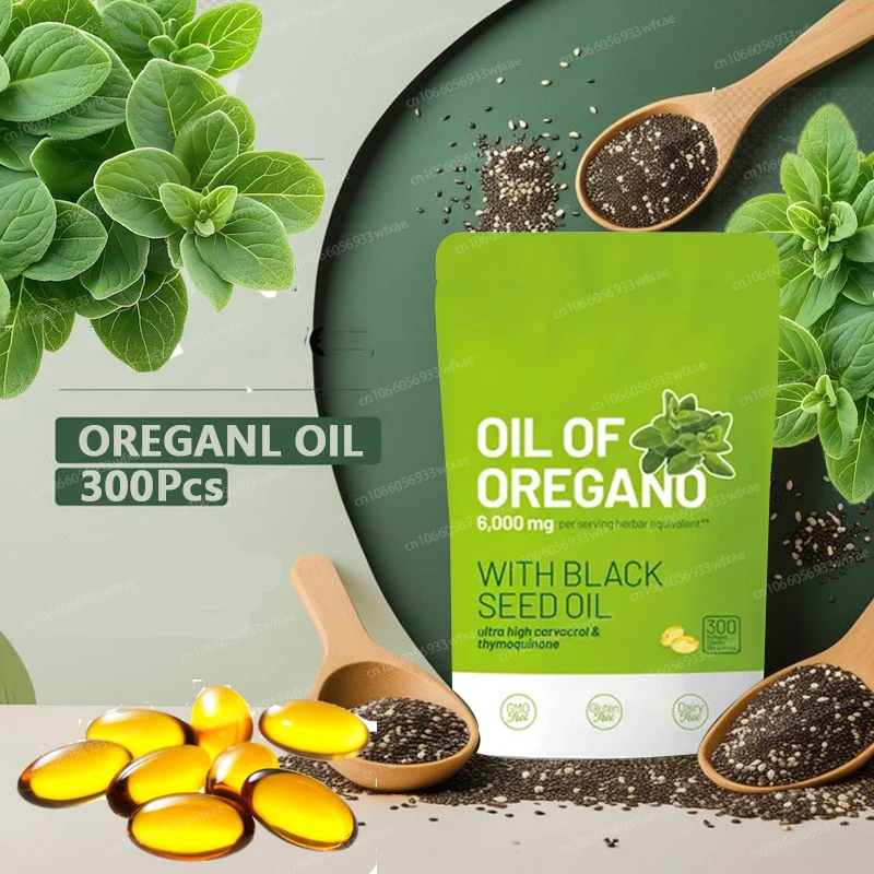 

300 Oregano Oil Capsules Improve Digestion and Intestinal Health Balance Intestinal Flora Boosts Blood Circulation
