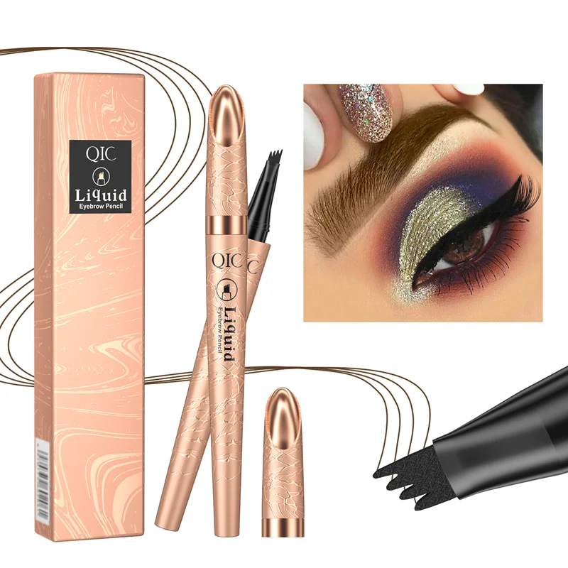 Microblading Eyebrow Pen Waterproof Fork Tip Eyebrow Tattoo Pencil Long Lasting Professional Fine Sketch Liquid Eye Brow Pencil