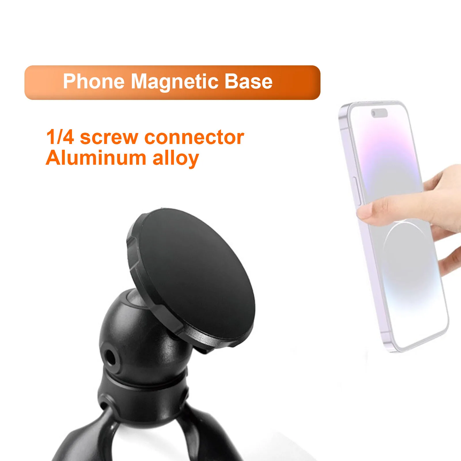 سبائك الألومنيوم المغناطيسي الهاتف ترايبود محول متعدد زاوية تحديد موقع ثقوب المغناطيسي الهاتف ترايبود محول متوافق على نطاق واسع ل 14