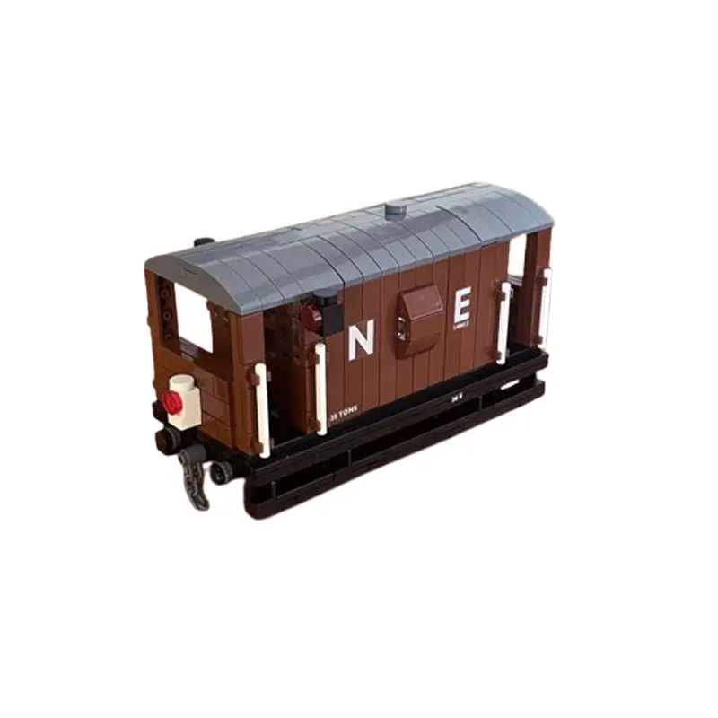 MOC-155469 Mini Train Series LNER Toad E Brake Van Wagon Desktop Ornament Collectible Education Model Brick Toy Birthday Gifts