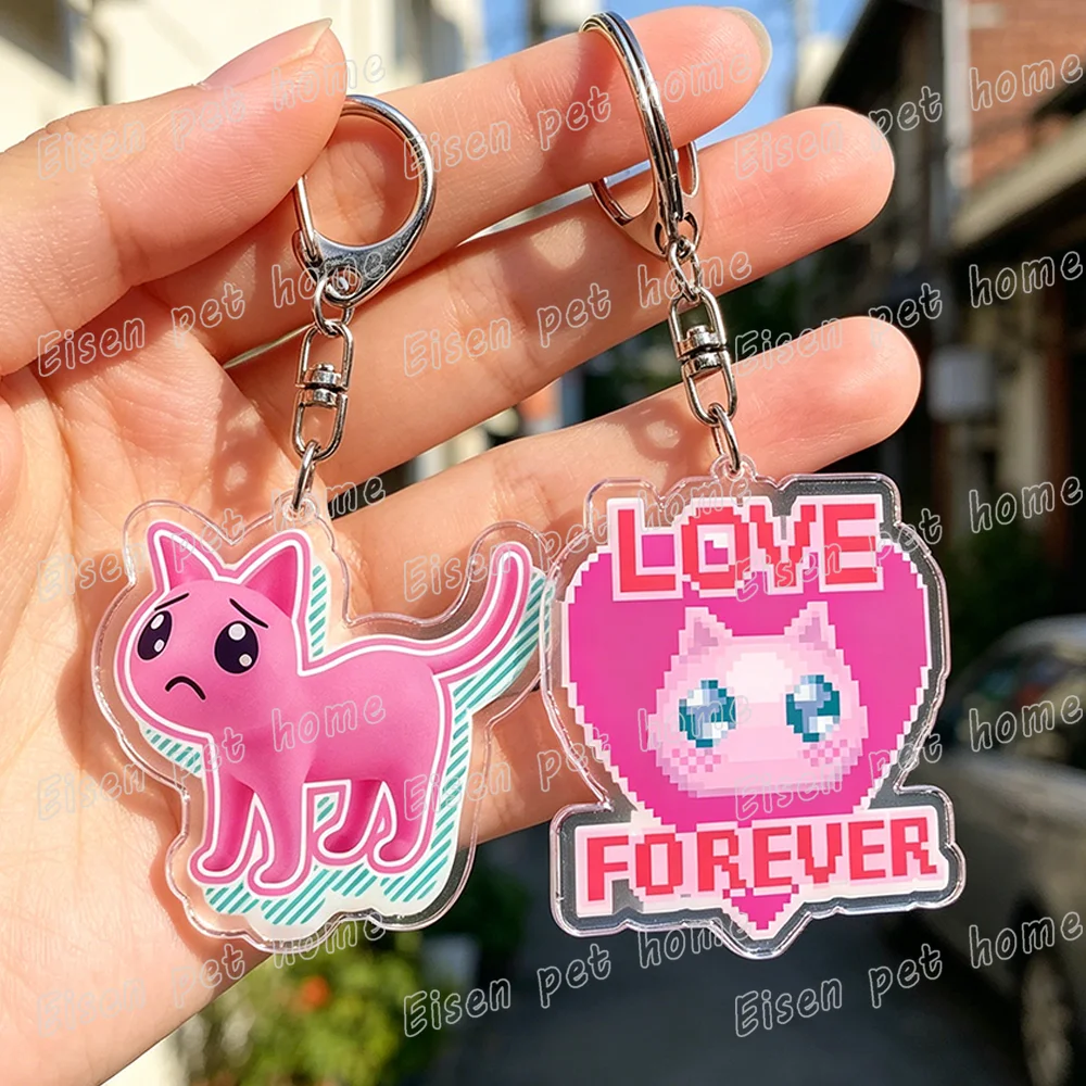 Video Game Needy Girl Overdose Star Keychains Gamer Cartoon Cute Chibi Overload Kawaii Jewelry Fans Friends Gifts