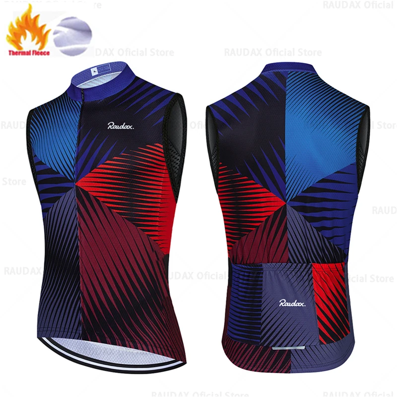 

2022 Winter Thermal Fleece Cycling Vest Unisex Sleeveless Cycling Vest Bicycle Warm Vest MTB Road Bike Tops Warm Cycling Jersey