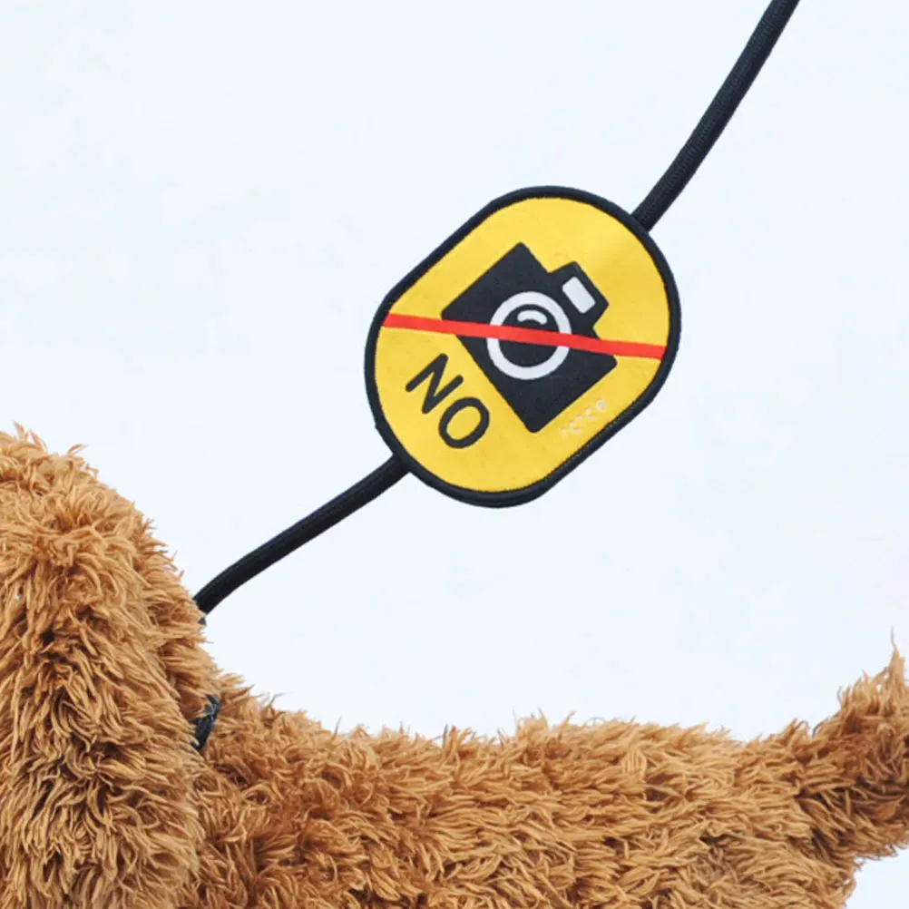 

Stickers No Photographing Tape Animal Tag Reminder Social Warning Sign Leash Sticker Bright Colors Pet Identification