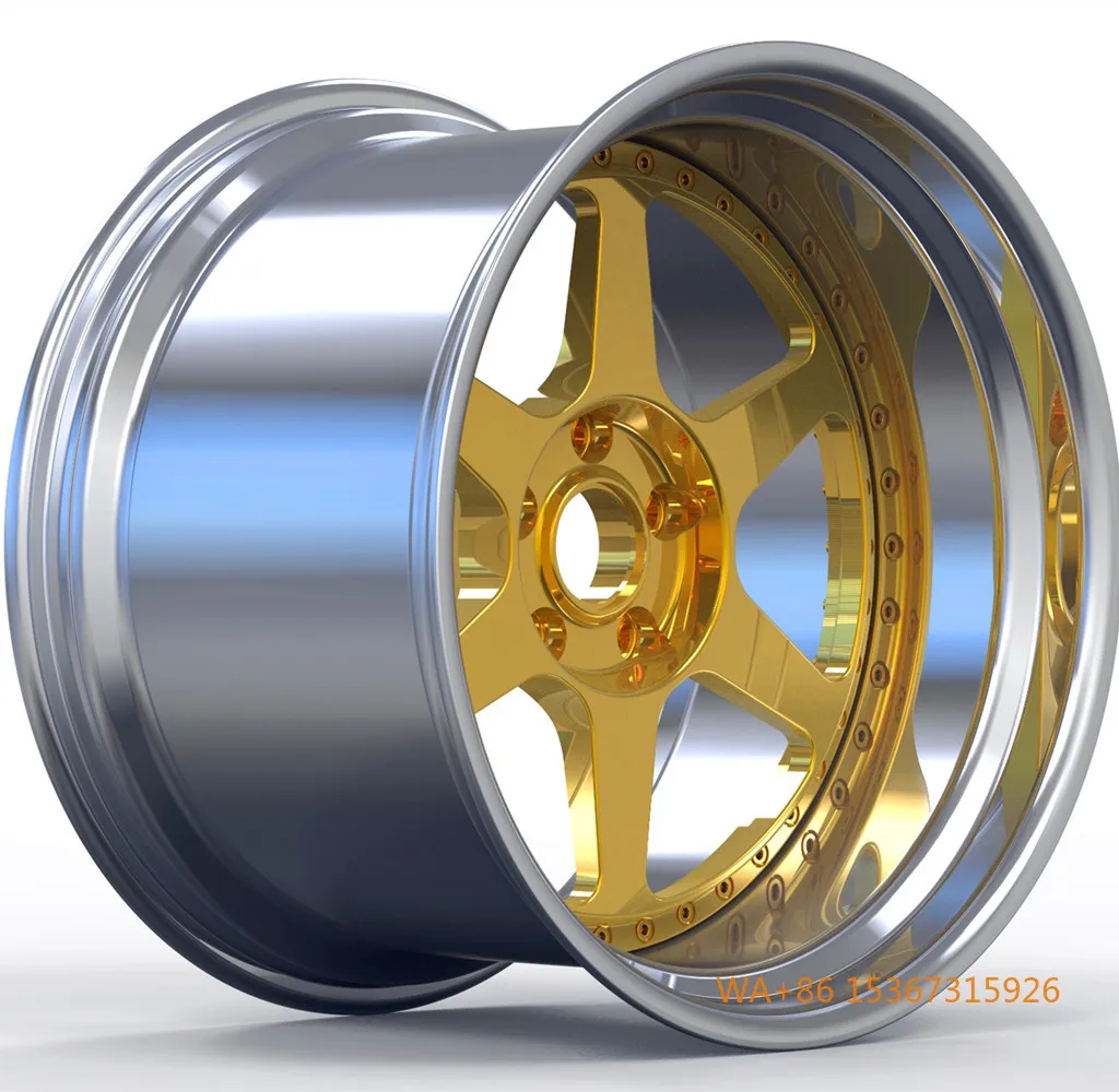 

Customized 2 Piece Deep Dish Forged Wheels Brushed Bronze Polished Deep Concave Rims
