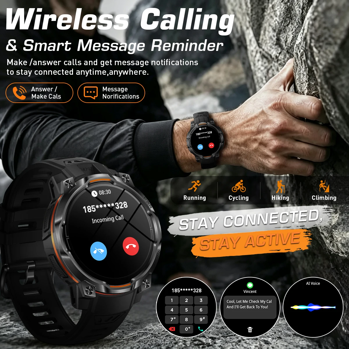 LIGE Neue GPS-Smartwatch mit O – Smartwatch Watch Whatsapp Bewertung und Preis