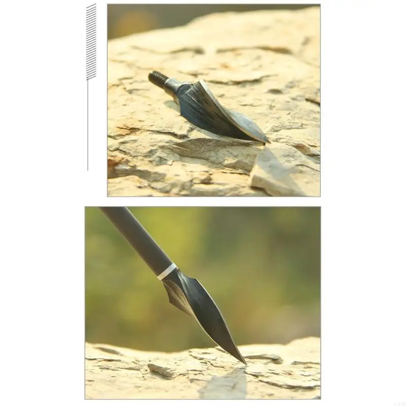 6pcs Broadheads Arrows Tips with Rotating for Enhances Accuracy