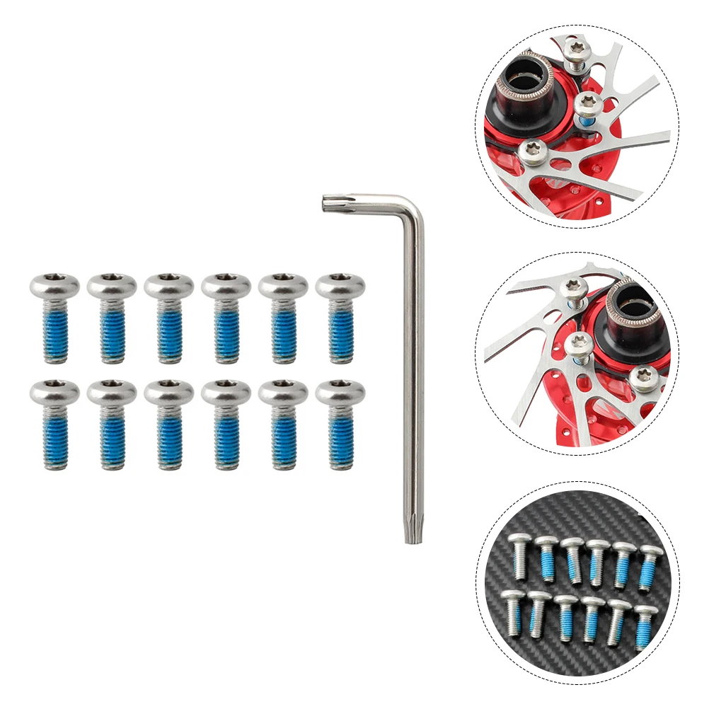 

1Set Brake Disc Screws Bike Accessory Stainless Steel Disc Screws for E-Bike Road Hybrid Mechanical Hydraulic Bikes