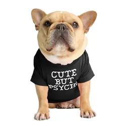 Soft Dogs Puppy T-shirt Breathable Letters Printed Dog Pullover Cloth Summer Dog Clothes for Puppy French Bulldog