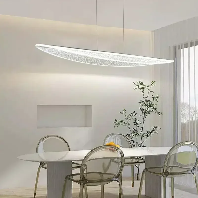 Nordic Long Curve LED Chandeliers for Dining Tea Room Food Tables Office Desks Pendant Lamp Home Decor Hanging Light Fixture - Image 5