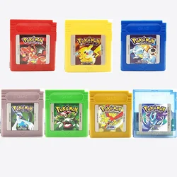 Pokemon GBC 16-bit Game Video Game Cartridge Console Card Pokemon Red Blue Crystal Golden Green Silver Yellow