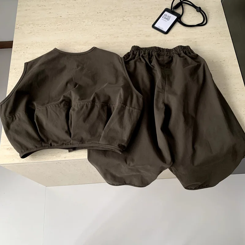 Boys Suit 2026 Spring and Summer New Childrens Clothes Boys Baby Western Loose Mori Vest Pants Two-piece Set Simple Daily
