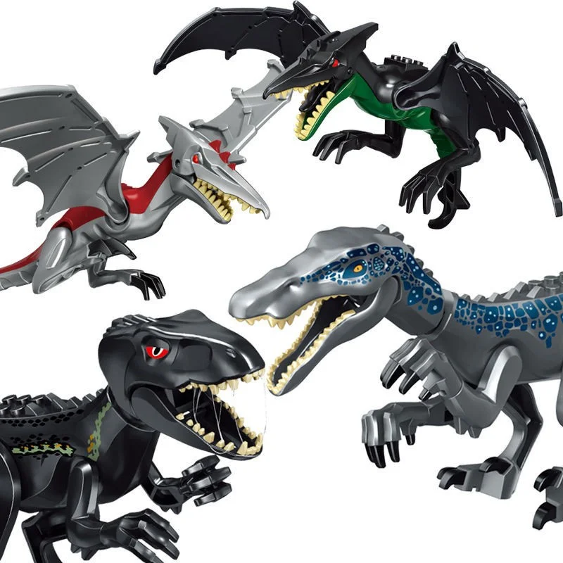 Jurassic World Brutal Raptor Blocos de Construção Tijolos de Dinossauro Tiranossauro Indominus I-Rex Montar Brinquedo Para Crianças Presentes