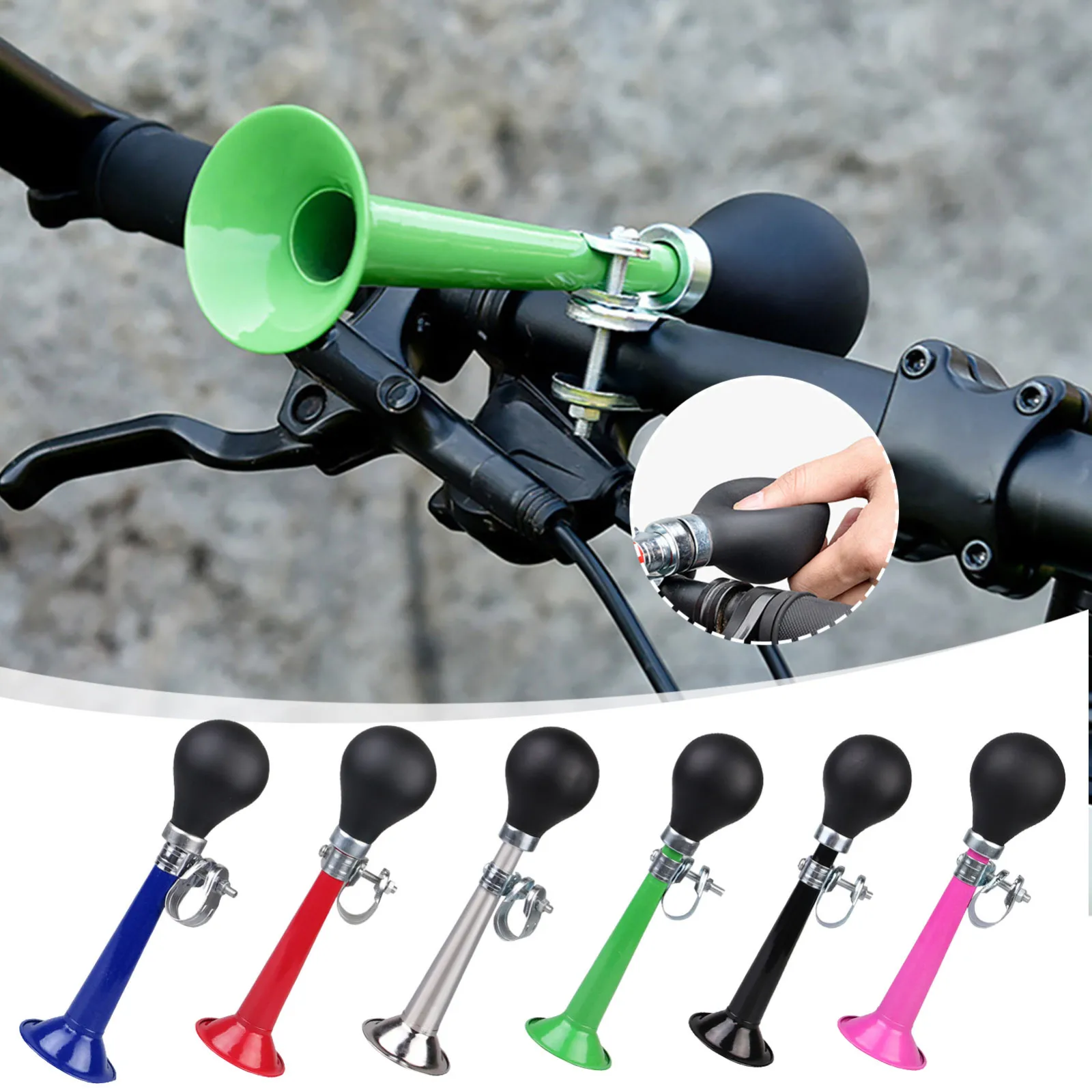 Retro Clown Bike Horn Classic Vintage Metal Loudspeaker Hooter Horn For Vehicles Bicycles Golf Cart Rubber Alarm