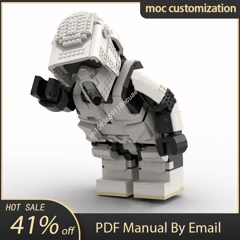 

Moc Star Battle Scout Trooper Mega Фигурка Модель шлема Строительные блоки Кирпичи Креативная сборка Развивающие игрушки Праздничные подарки