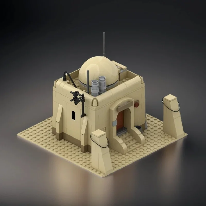 

NEW 318PCS MOC Space Battle Desert Planet Single House Building TAT01 Model Blocks Display DIY Creative Building Blocks Gift Set