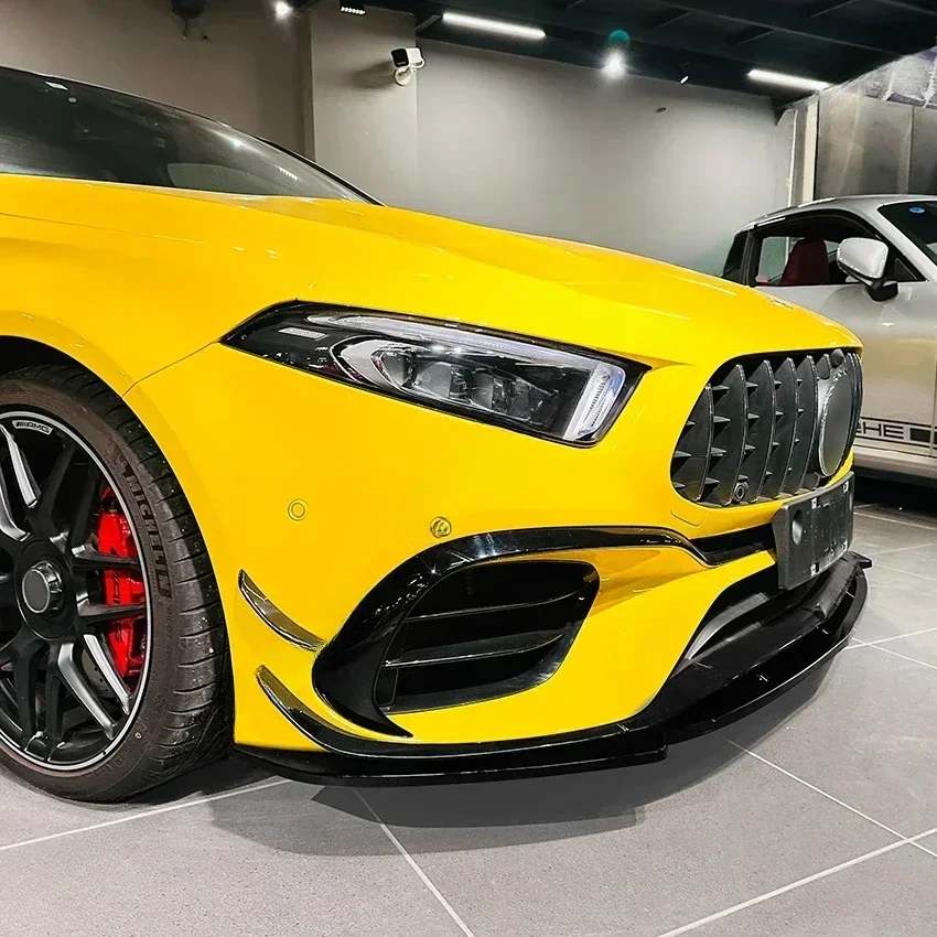 Voor Mercedes Benz A-klasse W177 A45 A45S Abs 2019-2023 Auto Voorbumper Lip Lagere Blade Auto spoiler Splitter Body Kits Tuning