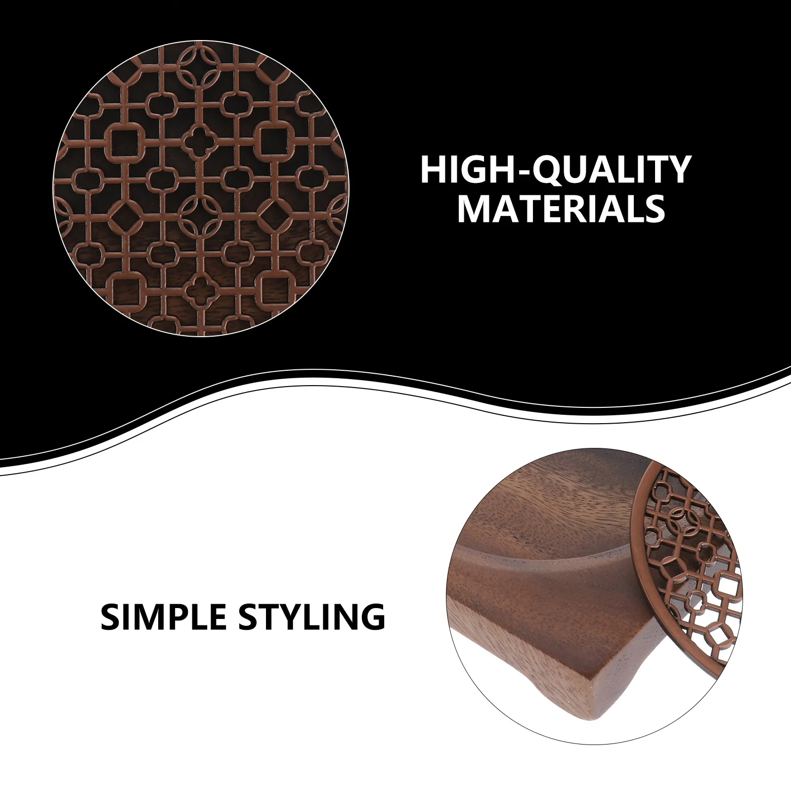 

1Pcs Walnut Wood Tea Cup Holder Storage Tray Practical Teapot Stand for Restaurants Bars Homes Tea Serving Tray