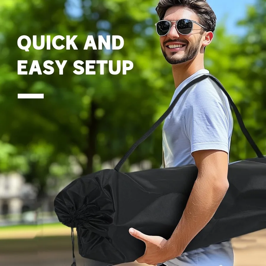 كرسي تخييم مزدوج للبالغين كرسي تخييم مبطن قابل للطي لشخصين مع مسند للذراعين حامل كأس للنبيذ وحقيبة حمل لـ