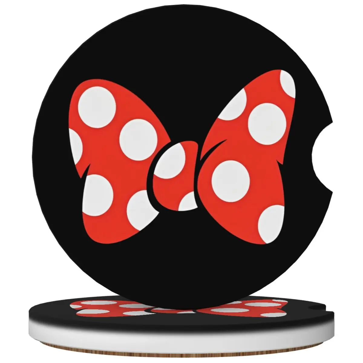 Minnie Mouse Mickey Car Cup Coaster 2PCS Universal Auto Non-Slip Car Cup Holder Ceramic Coaster