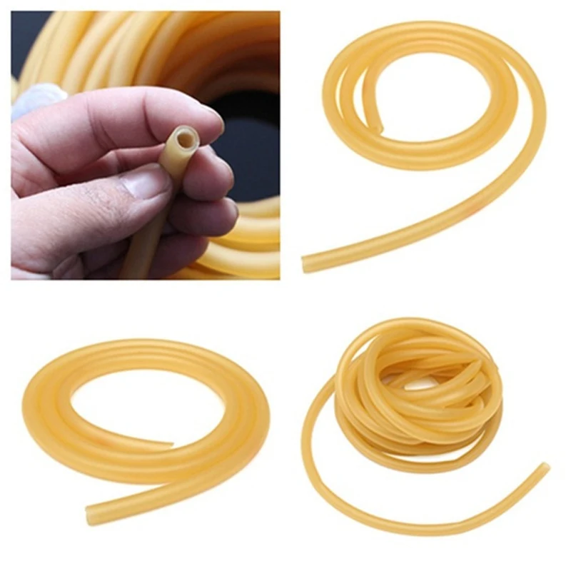 1PC Natural Latex Elastic Band Thicken Stretch Yellow Antifreeze Pull Rope For DIY Make Slingshot Tension Rope