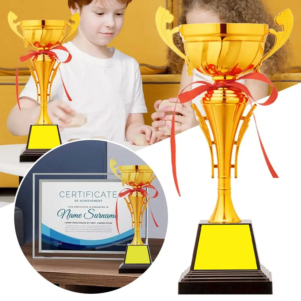 Metal Model Trophy Awards Competition Soccer Golden Statues Cupaward Craft Souvenirs School Rewarding Supply