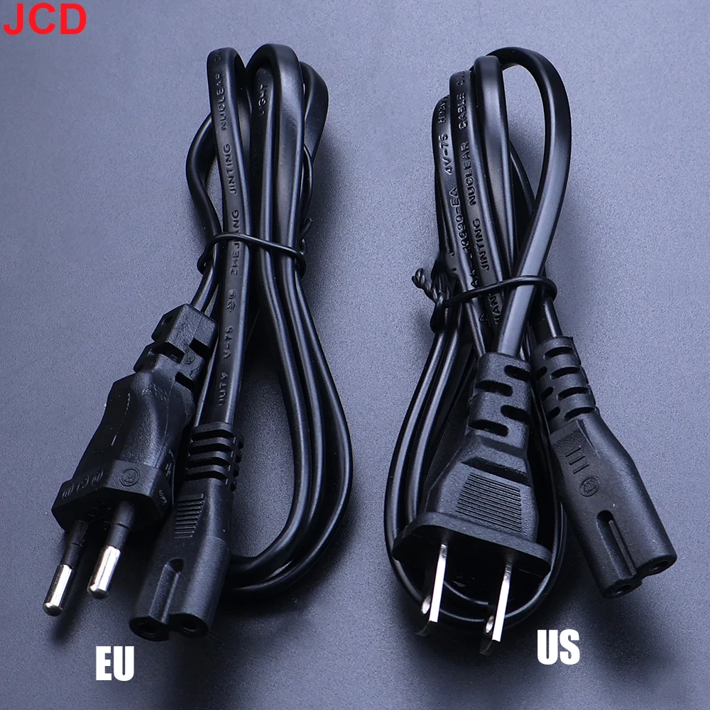Image of JCD 1 Stück EU US AC-Stromkabel 2-polig IEC C7 Stromverlängerungskabel für PS2 PS3 Slim PS4 PS5 PSP PSV für CD-Player Laptop Radio