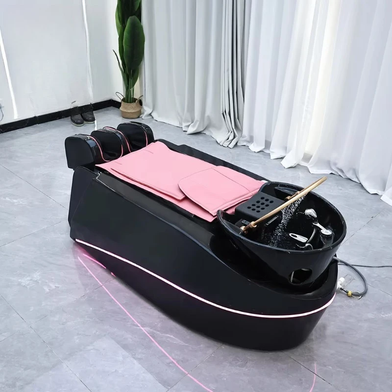 

Роскошная электрическая массажная кровать с эргономичным дизайном для парикмахерских и салонов красоты, с акриловым бассейном и регулируемой мойкой для головы, для салонов красоты