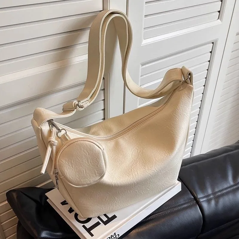 Purses and Handbags Large Capacity Bag Women with Fashion Niche Design Broadband Single Shoulder Crossbody Dumplings Bag Girl