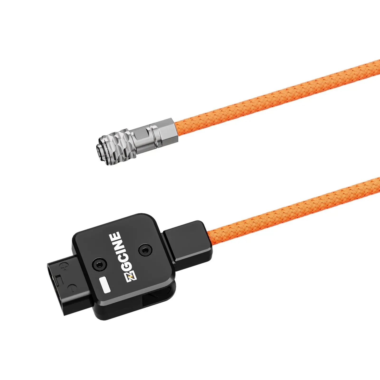 ZGCINE DT-BMD D-Tap to 2-Pin BMPCC Power Cable 60cm 180°Rotatable with Braided Wire for Blackmagic Pocket Cinema Camera 4K 6K