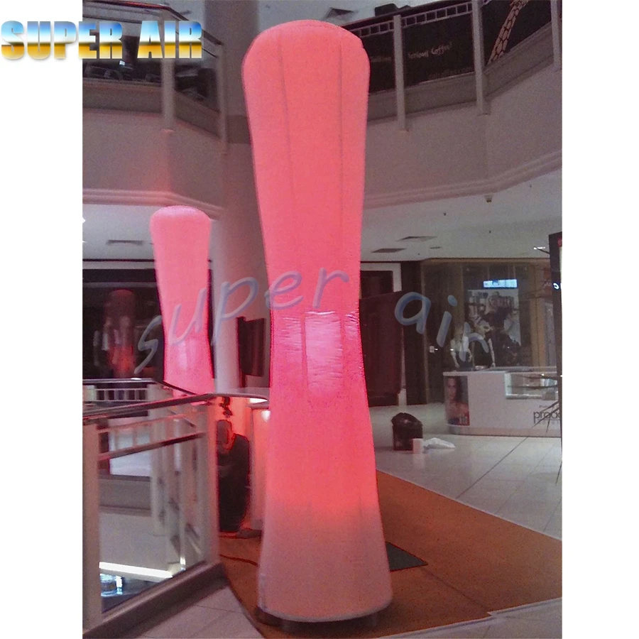 Customized logo  advertising trade show decoration inflatable column with led light  for sale