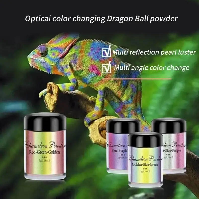 

D46E Набор порошков слюды, меняющих цвет, 12 ярких цветов для изготовления ювелирных изделий, эпоксидная смола