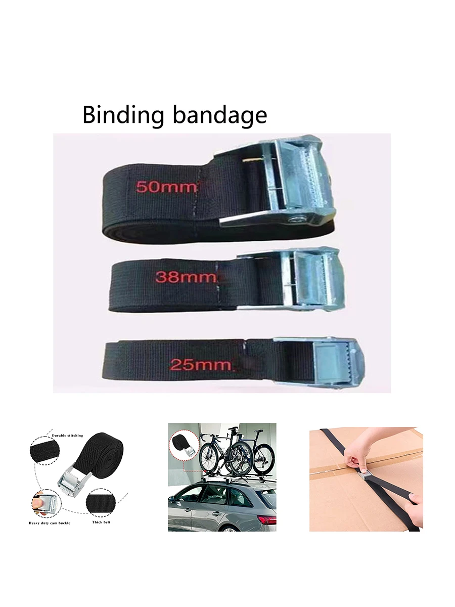 AliExpress NONE 5M Strong Ratchet Belt Car Tension Rope Tie down Strap Luggage Bag Cargo Lashing Strap for Truck Motorcycle Bike Boat