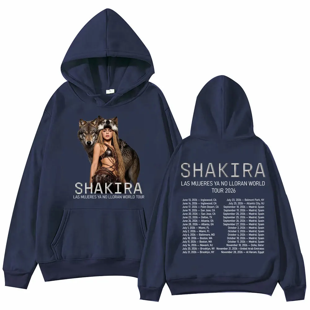 Singer Shakira Grafik-Hoodies Las Mujeres Ya No Lloran Welttournee 2026 Pullover Herren Damen Mode Vintage Kapuzenpullover – Detail 4