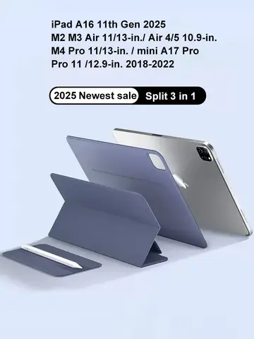 iPad 10세대 케이스용 스마트 폴리오 A16 M2 M3 Air 11 iPad Air 5 케이스 M4 Pro 13 12.9 11 6th 4th Funda 자기 캡