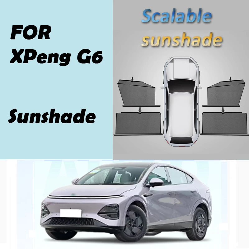 

For XPeng G6 2025 Sunshade Shield Car Sun Shade Side Window Sun Visor Cover UV Heat Insulation Curtains