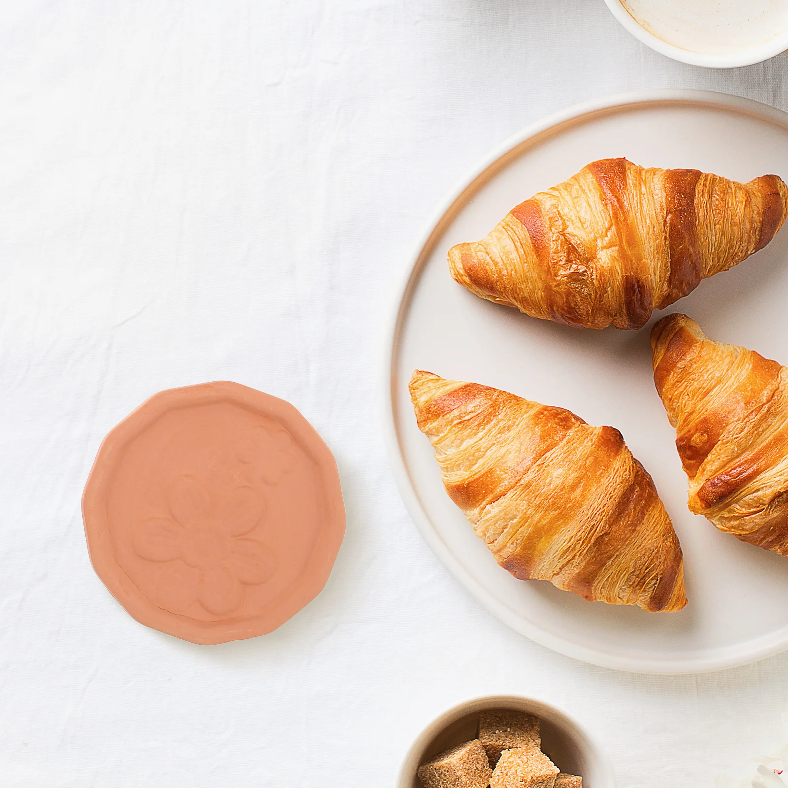 

4Pcs Terracotta Bread Warming Stone Round Shape Bread Basket Warmer Food Storage Insulation Pastry Tortilla Warmer Kitchen