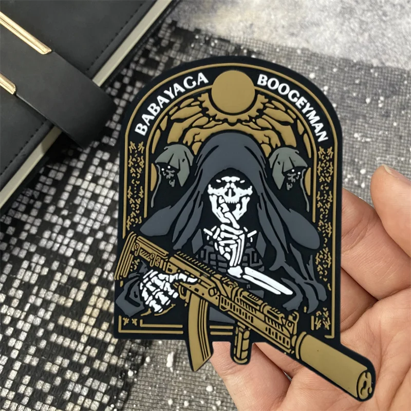 

Russian Nightmare 3D PVC Morale Badge Patch Tactical Skull Military Armband Hook and Loop Outdoor Backpack Accessories Stickers