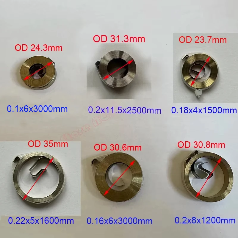 

0.1--0.3mm Thickness Stainless Steel Flat Wire Coil Spring Constant Force Springs Electronic return spring