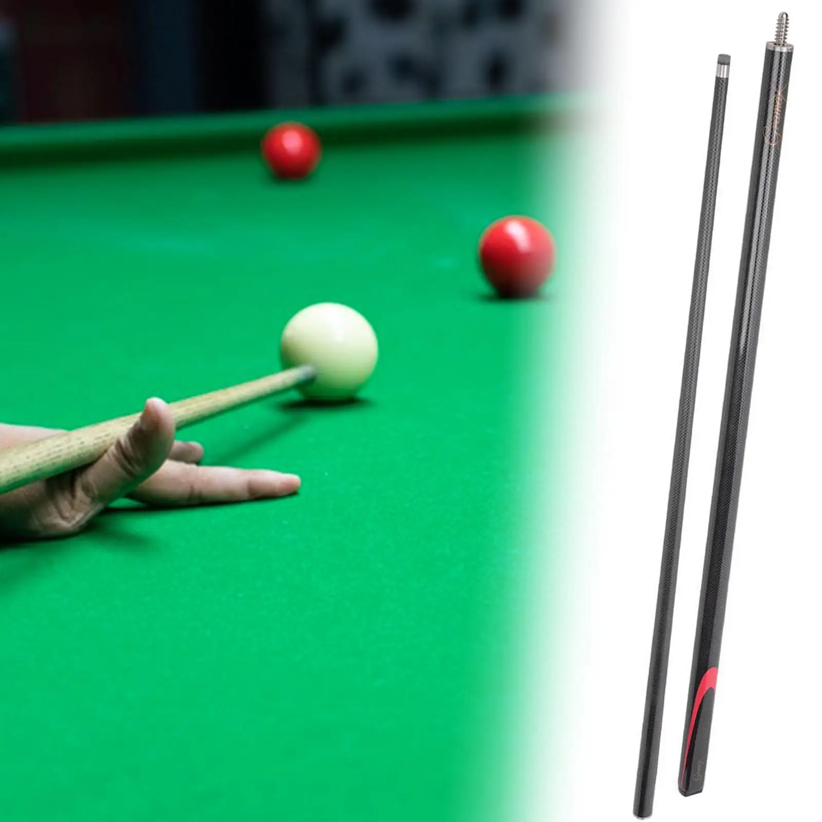 

Pool Cue Stick 57 inch Argent Ferrule Professional Eight Ball Pool Cue Small Tip Lightweight Snooker Cue for Billiard Players