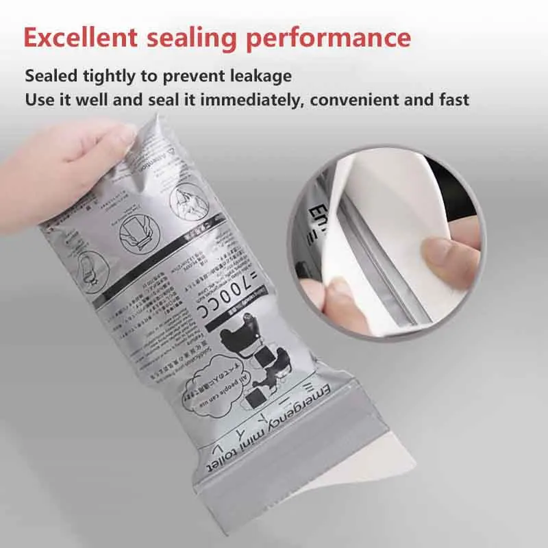 تاركا السفر المتاح كيس التبول مجموعة 700 مللي في الهواء الطلق سيارة الطوارئ التبول أكياس الطفل القيء حقيبة تسلق مرحاض متنقل صغير #4