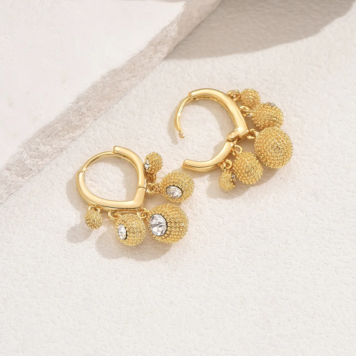 

Exquisite Zircon Ball Tassel Pendant Earrings for Women Luxury Crystal Durian Dangle Earrings Jewelry Birthday Gifts