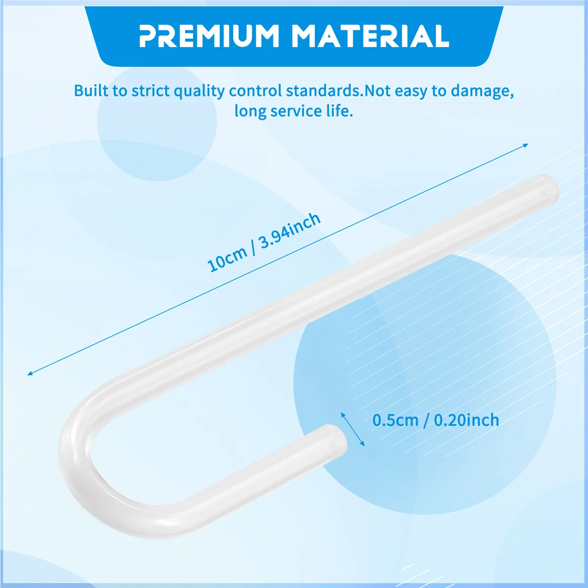 ABFKL 6pcs Acrylic Pipe U Shape Tube Bend for Aquarium Co2 System/Diffuser