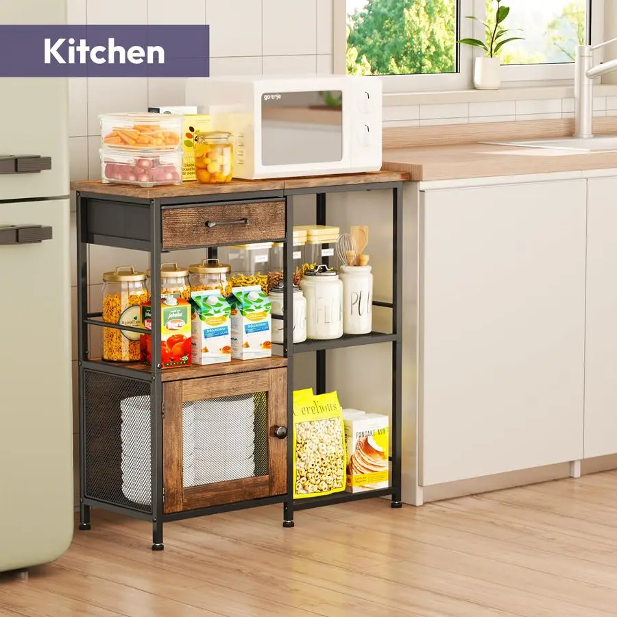 

Кофейный барный шкаф для дома в стиле фермерского дома, многофункциональная кофейная станция, буфет-сервант с ящиками, кухонный барный стол